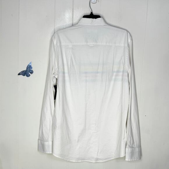 Club Room Mens Casual Button Down Shirt Size Small White Long Sleeve Collared - Picture 4 of 13
